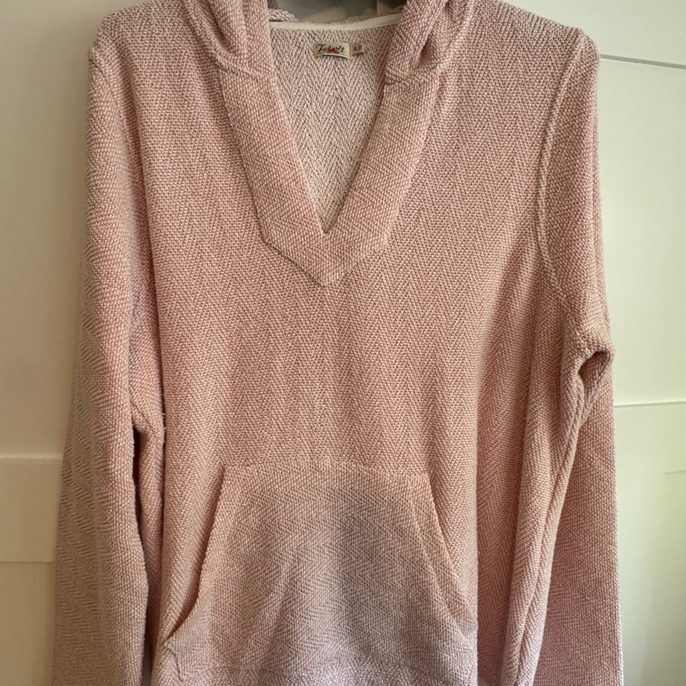 Faherty Light Pink Knit Baja Sweatshirt - Picture 4 of 6